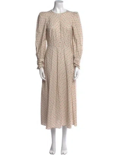 Pre-owned Anna Mason Crew Neck Long Dress In Multi