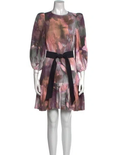 Pre-owned Anna Mason Linen Mini Dress In Multi