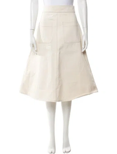 Pre-owned Anna Mason Midi Length Skirt In Neutral