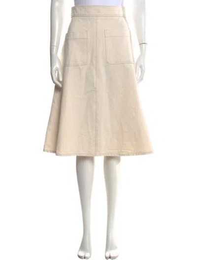 Pre-owned Anna Mason Midi Length Skirt In Neutrals