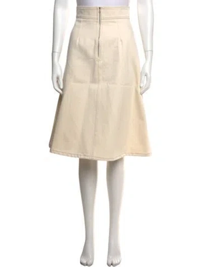 Pre-owned Anna Mason Midi Length Skirt In Neutrals
