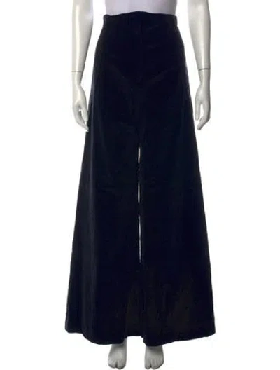 Pre-owned Anna Mason Wide Leg Pants In Black