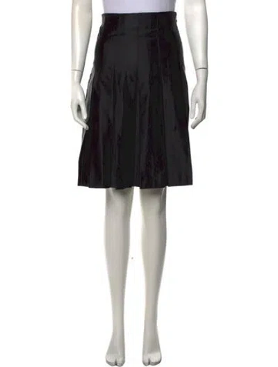 Pre-owned Anna Molinari Blumarine Silk Mini Skirt In Black
