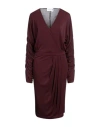 Anna Molinari Blumarine Woman Midi Dress Plum Size 6 Acetate, Polyamide In Purple