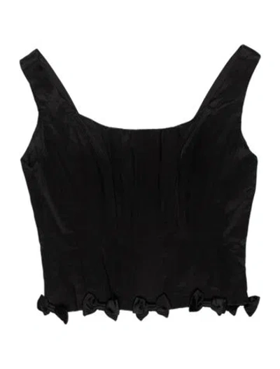 Pre-owned Anna Molinari Crew Neck Long Sleeve Top In Black