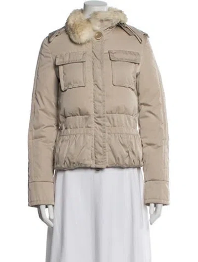 Pre-owned Anna Molinari Down Jacket In Neutral