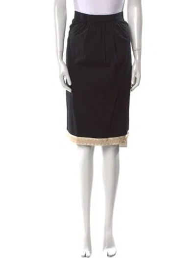Pre-owned Anna Molinari Grosgrain Trim Knee-length Skirt