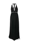 Anna Molinari Woman Maxi Dress Black Size 6 Polyester, Polyamide, Elastane In Black