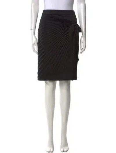 Pre-owned Anna Molinari Pleated Accents Knee-length Skirt