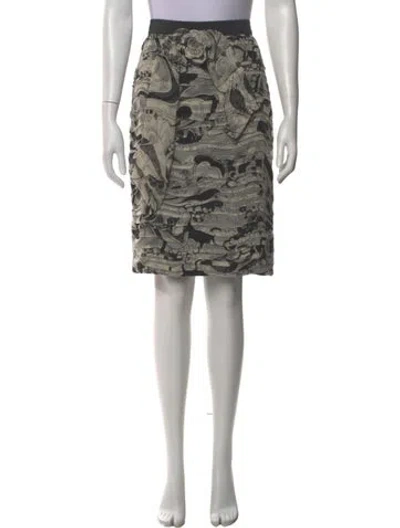 Pre-owned Anna Molinari Silk Knee-length Skirt In Multi