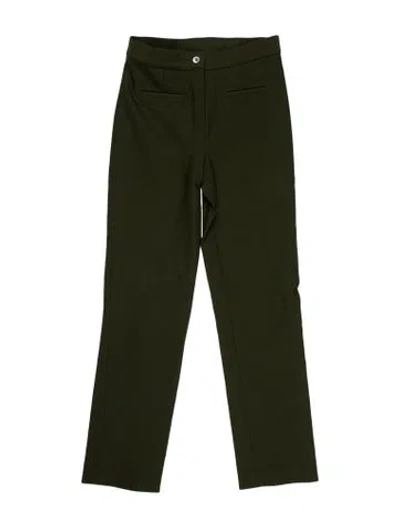 Pre-owned Anna Molinari Straight Leg Pants In Green