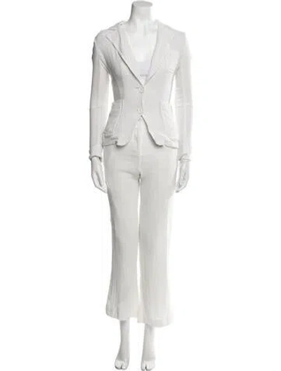 Pre-owned Anna Molinari Vintage Pant Set In Neutral