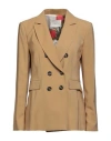 Anna Molinari Woman Blazer Beige Size 8 Viscose, Polyester In Beige