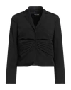 Anna Molinari Woman Blazer Black Size 10 Acetate, Viscose, Elastane