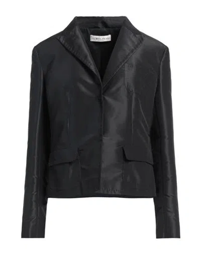 Anna Molinari Woman Blazer Black Size 8 Polyester, Silk, Cotton