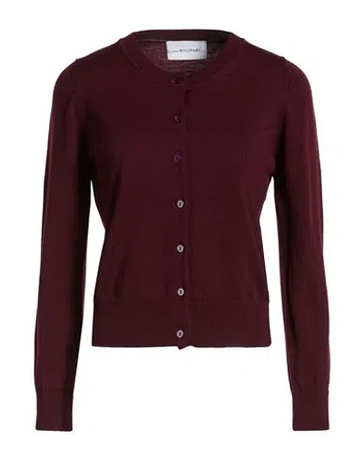Anna Molinari Woman Cardigan Burgundy Size 12 Merino Wool In Red