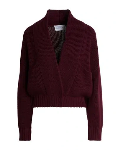 Anna Molinari Woman Cardigan Burgundy Size 8 Wool In Red