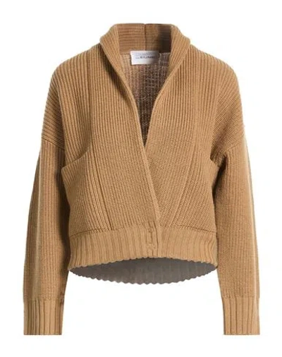 Anna Molinari Woman Cardigan Camel Size 8 Wool In Brown