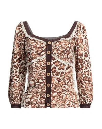 Anna Molinari Woman Cardigan Ivory Size 12 Rayon, Polyester, Cotton In White