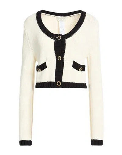 Anna Molinari Woman Cardigan Ivory Size 4 Cotton, Polyamide In White