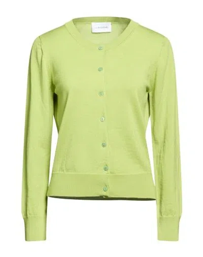 Anna Molinari Woman Cardigan Lime Green Size 10 Merino Wool