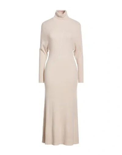 Anna Molinari Woman Maxi Dress Beige Size 6 Wool, Cashmere In Neutral