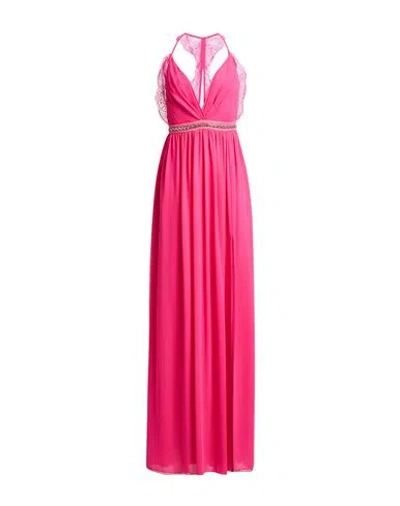 Anna Molinari Woman Maxi Dress Fuchsia Size 4 Polyester, Polyamide, Elastane In Pink