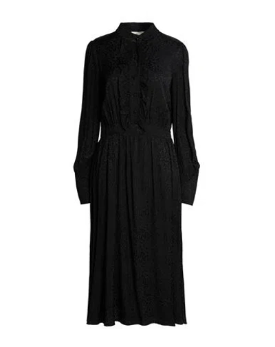 Anna Molinari Woman Midi Dress Black Size 2 Ramie, Viscose