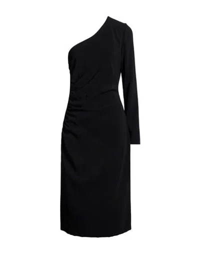 Anna Molinari Woman Midi Dress Black Size 4 Polyester, Elastane