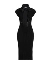 Anna Molinari Woman Midi Dress Black Size 4 Viscose, Polyester, Acetate, Silk In Black