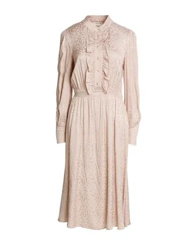 Anna Molinari Woman Midi Dress Blush Size 6 Ramie, Viscose In Pink