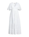 Anna Molinari Embroidered Dress In White