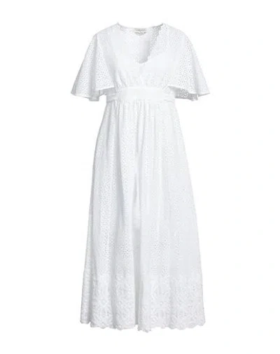 Anna Molinari Embroidered Dress In White