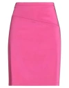 Anna Molinari Woman Midi Skirt Fuchsia Size 10 Acetate, Viscose, Elastane In Pink