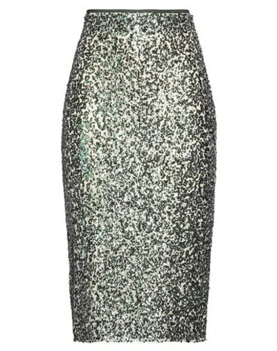 Anna Molinari Woman Midi Skirt Military Green Size 6 Polyester, Elastane