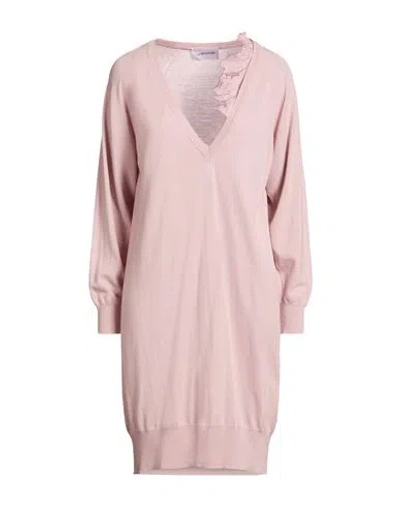 Anna Molinari Woman Mini Dress Antique Rose Size 6 Wool In Pink