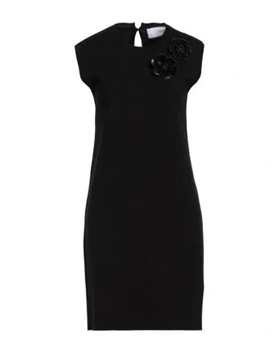 Anna Molinari Woman Mini Dress Black Size 6 Merino Wool