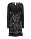 Anna Molinari Woman Mini Dress Black Size 8 Acetate, Silk, Polyamide, Cotton In Black
