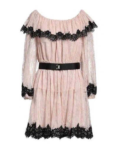 Anna Molinari Woman Mini Dress Blush Size 10 Viscose, Polyamide In Pink