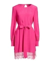 Anna Molinari Woman Mini Dress Fuchsia Size 4 Acetate, Silk In Pink