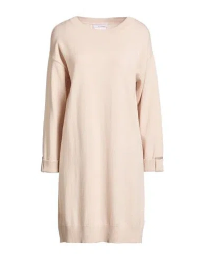 Anna Molinari Woman Mini Dress Taupe Size 6 Wool, Cashmere In Gray