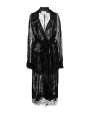 Anna Molinari Woman Overcoat & Trench Coat Black Size 8 Viscose, Polyamide, Cotton