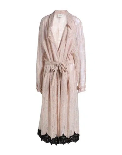 Anna Molinari Woman Overcoat & Trench Coat Blush Size 8 Viscose, Polyamide, Cotton In Pink