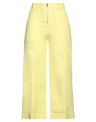 Anna Molinari Woman Pants Yellow Size 2 Cotton, Polyamide