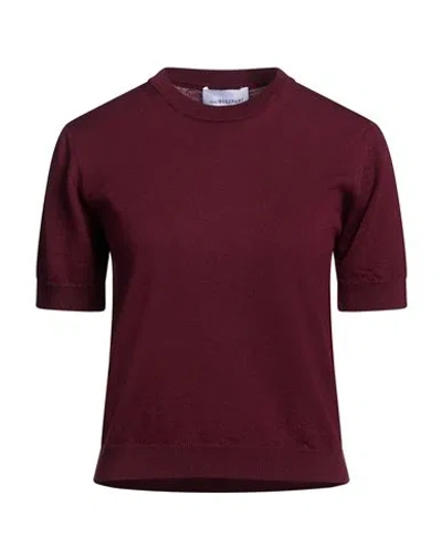 Anna Molinari Woman Sweater Burgundy Size 6 Merino Wool