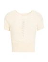 Anna Molinari Woman Sweater Ivory Size 4 Viscose, Polyamide In Neutral