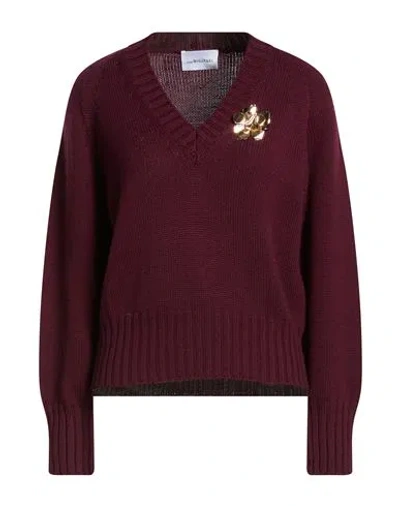 Anna Molinari Woman Sweater Plum Size 6 Wool In Purple