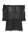 Anna Molinari Woman Top Black Size 4 Cotton, Polyester