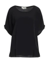 Anna Molinari Woman Top Black Size 8 Acetate, Silk