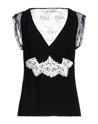 Anna Molinari Woman Top Black Size 8 Acetate, Viscose, Polyester, Polyamide In Black